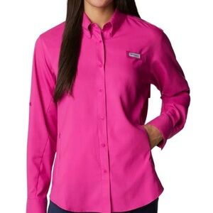 Columbia Women's Pink Button-Up Top